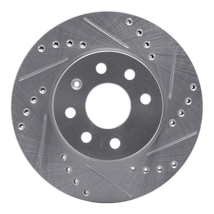 R1 Concepts R1 00-02 Daewoo Nubira Front Right Drilled & Slotted Silver Brake Rotor