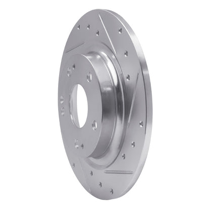 R1 Concepts R1 17-20 Honda Civic Coupe Rear Right Drilled & Slotted Silver Brake Rotor