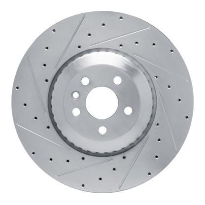 R1 Concepts R1 21-25 Jaguar F-Pace Front Left Drilled & Slotted Silver Brake Rotor