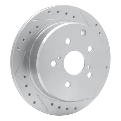 R1 Concepts R1 86-97 Toyota Previa Rear Right Drilled & Slotted Silver Brake Rotor