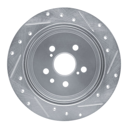 R1 Concepts R1 86-93 Lexus ES250 Rear Left Drilled & Slotted Silver Brake Rotor