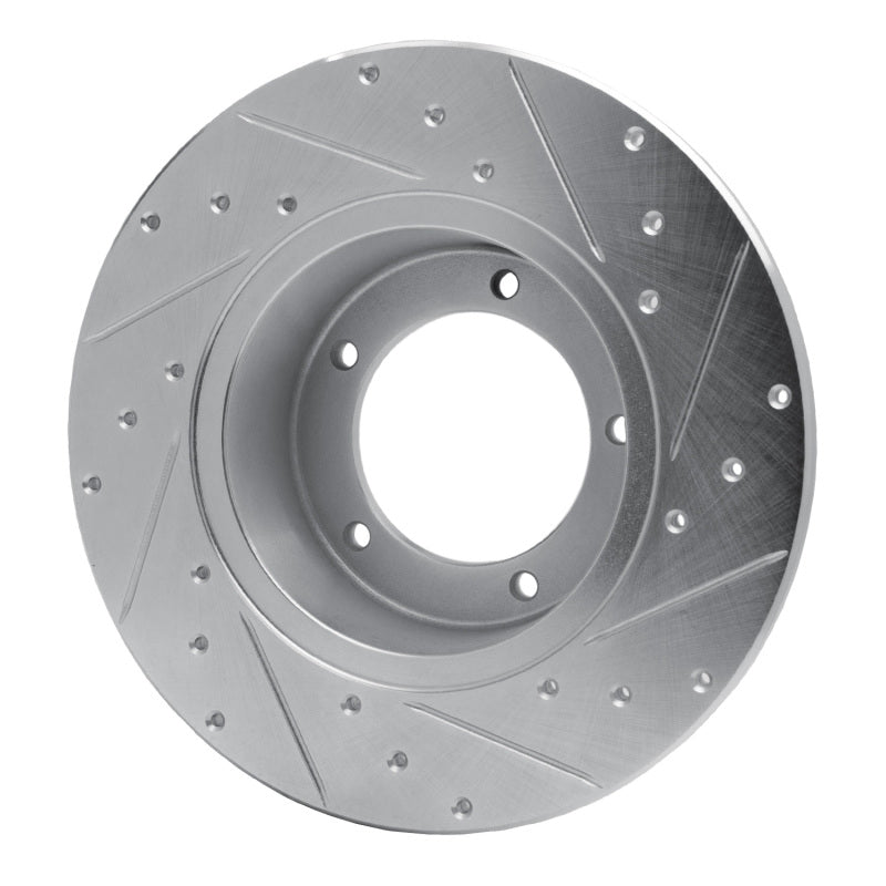 R1 Concepts R1 74-99 Land Rover Discovery Front Left Drilled & Slotted Silver Brake Rotor