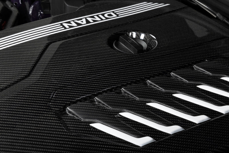 Dinan 19-26 BMW B58D (G01/G02/G20/G22/G23/G26/G42) Gloss Carbon Fiber Engine Cover w/Matte Accents