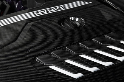 Dinan 19-26 BMW B58D (G01/G02/G20/G22/G23/G26/G42) Gloss Carbon Fiber Engine Cover w/Matte Accents