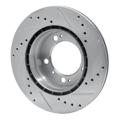 R1 Concepts R1 97-04 Porsche Boxster Rear Left Drilled & Slotted Silver Brake Rotor