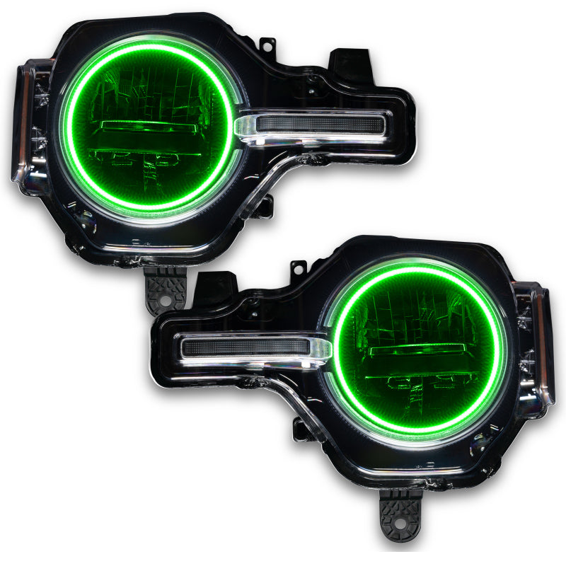 ORACLE Lighting Oracle 2021 Ford Bronco Base Headlight LED Halo Kit - ColorSHIFT - w/o Controller