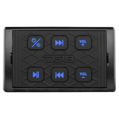 DS18 Marine And Powersports Bluetooth Audio Receiver w/ Controls And 1A Charging