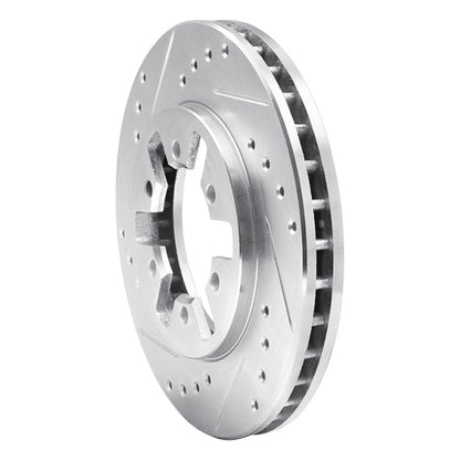 R1 Concepts R1 85-12 Nissan NP300 (Mexico) Front Left Drilled & Slotted Silver Brake Rotor