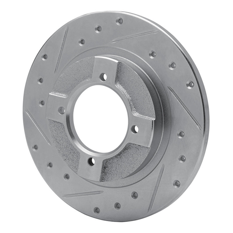 R1 Concepts R1 82-86 Nissan Pulsar NX Front Left Drilled & Slotted Silver Brake Rotor