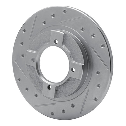 R1 Concepts R1 82-86 Nissan Pulsar NX Front Left Drilled & Slotted Silver Brake Rotor