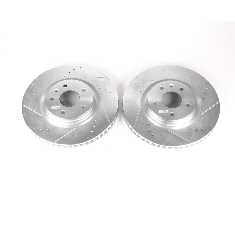 PowerStop Power Stop 14-19 Chevrolet Corvette Front Evolution Drilled & Slotted Rotors - Pair
