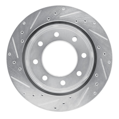 R1 Concepts R1 99-25 Chevrolet Express 3500 Rear Right Drilled & Slotted Silver Brake Rotor