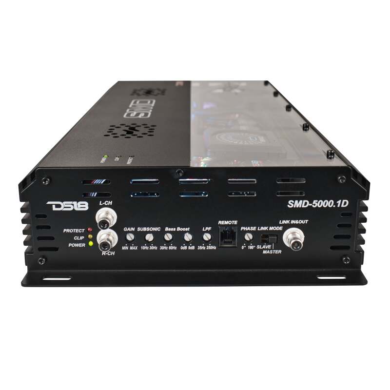 DS18 Steave Meade Colab 1-Channel Amp Class D 5000/1ohm 3500/2ohm 2000/4ohm Watts LED Lights