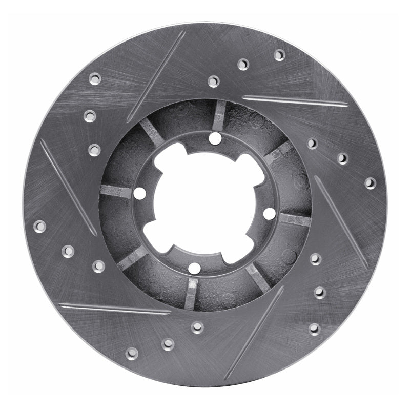 R1 Concepts R1 85-94 Subaru GL-10 Front Right Drilled & Slotted Silver Brake Rotor