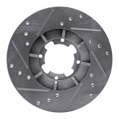 R1 Concepts R1 85-94 Subaru GL-10 Front Right Drilled & Slotted Silver Brake Rotor