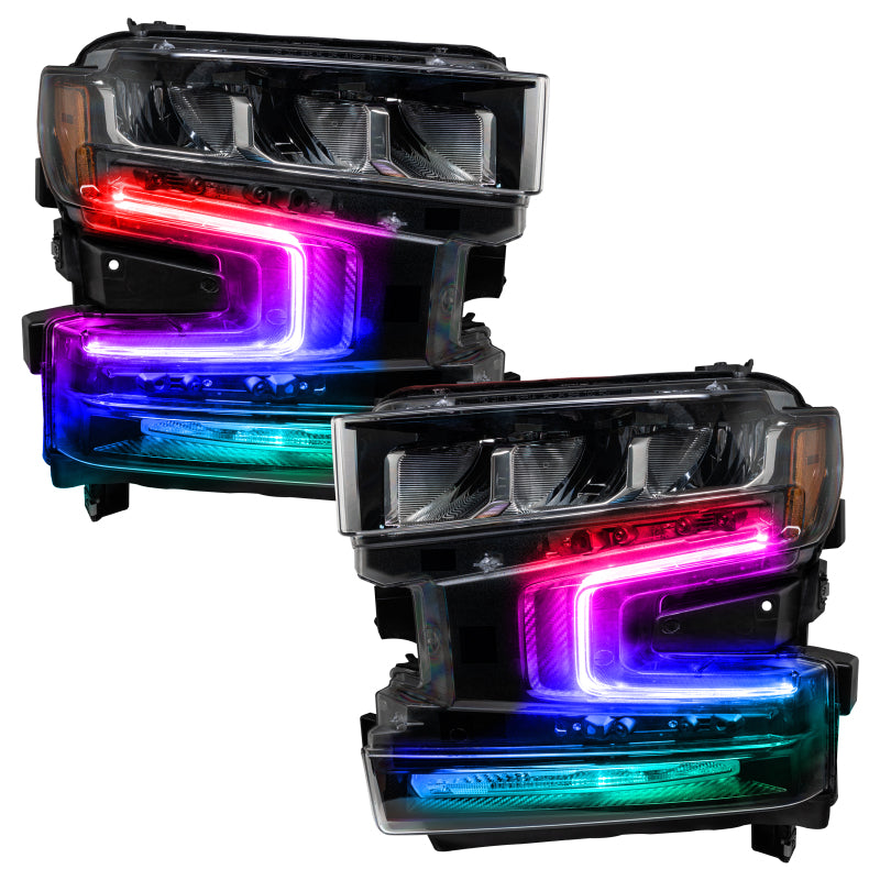 ORACLE Lighting Oracle 19-21 Chevy Silverado 1500 RGB+W Headlight DRL Upgrade Kit - ColorSHIFT 2