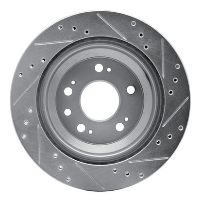 R1 Concepts R1 2005-2012 Acura RL Rear Left Drilled & Slotted Silver Brake Rotor