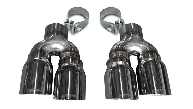 CORSA Performance Corsa 16-19 Cadillac ATS 3.6T 4in Inlet / 4in Outlet Twin Polished Tip Kit (For Corsa Exhaust Only)