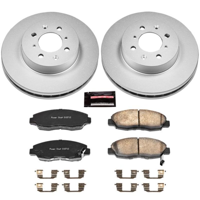 PowerStop Power Stop 96-05 Honda Civic Front Z17 Evolution Geomet Coated Brake Kit