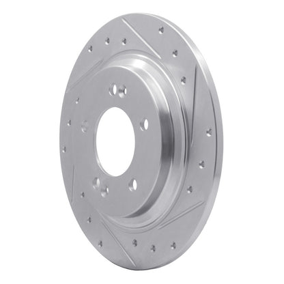 R1 Concepts R1 13-25 Hyundai Elantra GT Rear Right Drilled & Slotted Silver Brake Rotor