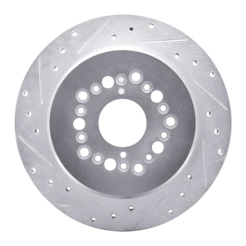 R1 Concepts R1 92-00 Lexus LS400 Rear Left Drilled & Slotted Silver Brake Rotor