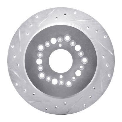 R1 Concepts R1 92-00 Lexus LS400 Rear Left Drilled & Slotted Silver Brake Rotor