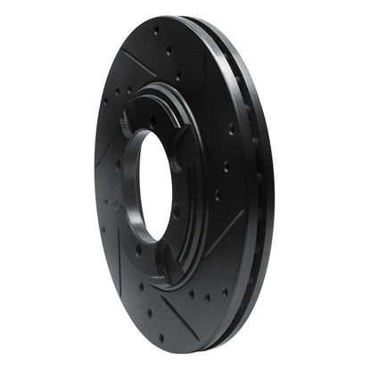 R1 Concepts R1 92-98 Hyundai Elantra Front Right Drilled & Slotted Black Brake Rotor