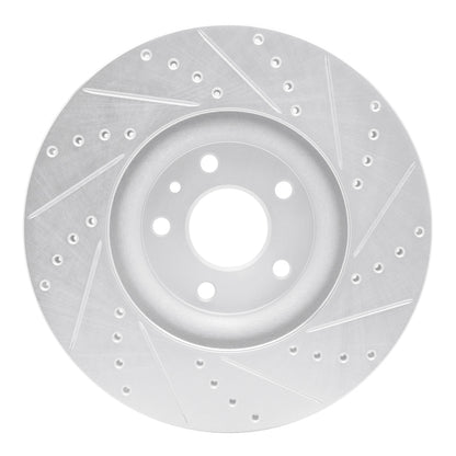 R1 Concepts R1 13-20 Ford Fusion Front Left Drilled & Slotted Silver Brake Rotor