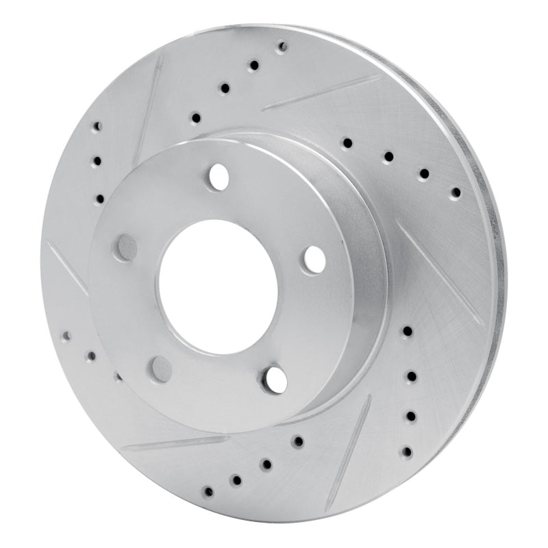 R1 Concepts R1 75-80 Ford Granada Left Rear Drilled & Slotted Silver Brake Rotor
