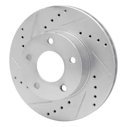 R1 Concepts R1 75-80 Ford Granada Left Rear Drilled & Slotted Silver Brake Rotor
