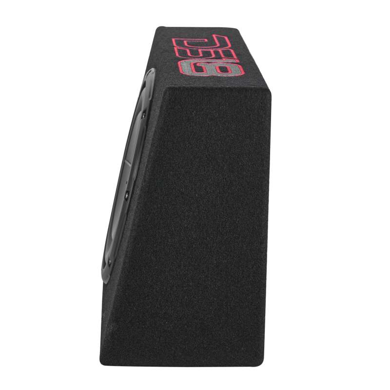 DS18 Single 10in Shallow Enclosure w/ Subwoofer 350 Watts RMS Sealed Black Carpet