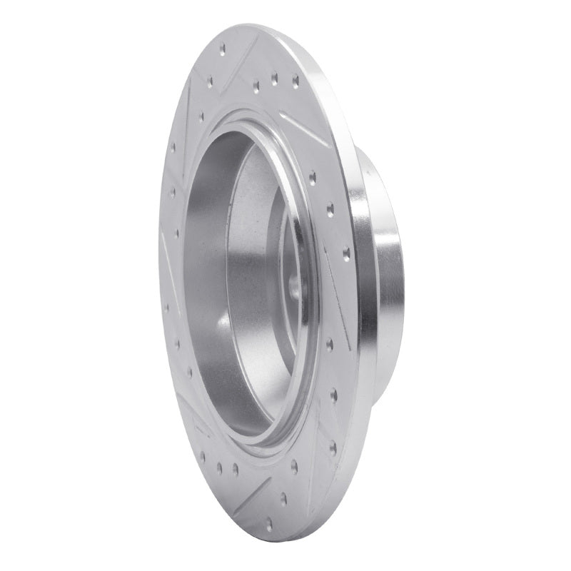 R1 Concepts R1 07-10 Volvo S80 Rear Right Drilled & Slotted Silver Brake Rotor