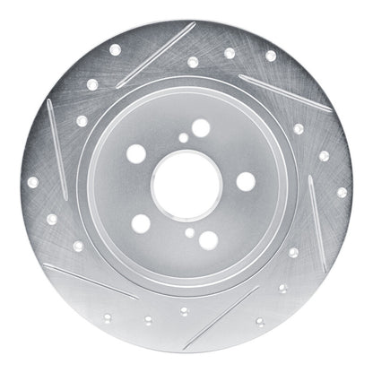 R1 Concepts R1 19-25 Toyota Corolla (Mexico) Rear Right Drilled & Slotted Silver Brake Rotor