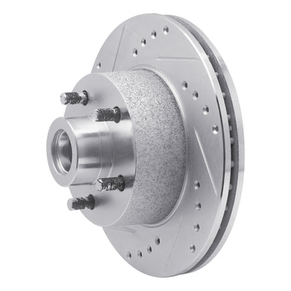 R1 Concepts R1 1973-1989 Chrysler New Yorker Front Left Drilled & Slotted Silver Brake Rotor