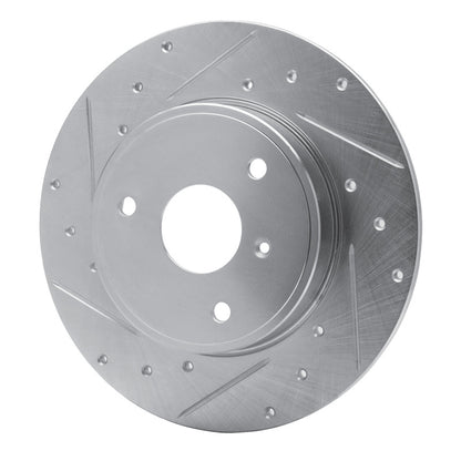 R1 Concepts R1 05-16 Smart Fortwo Front Left Drilled & Slotted Silver Brake Rotor