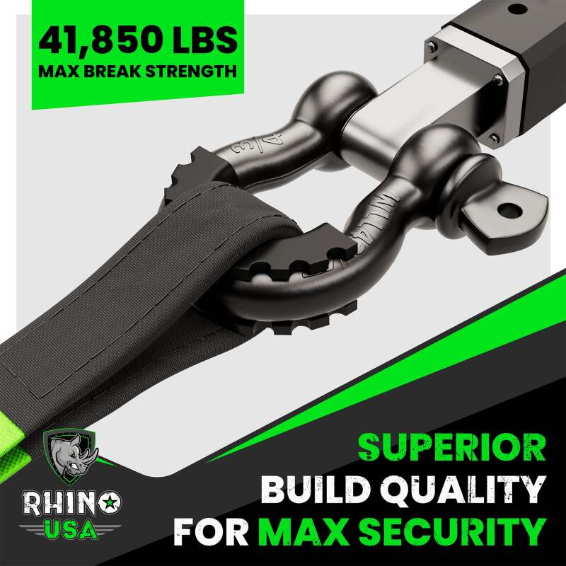 Rhino USA 3/4In D-Ring Shackle Set (2-Pack)(White)