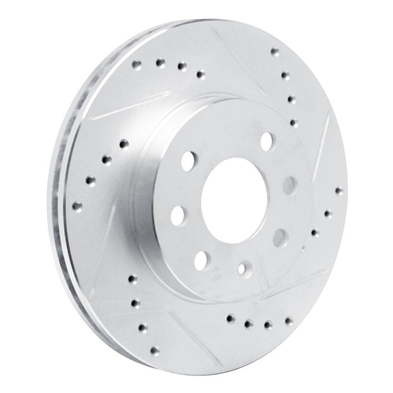 R1 Concepts R1 99-99 Daewoo Nubira Front Right Drilled & Slotted Silver Brake Rotor