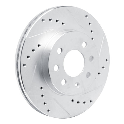 R1 Concepts R1 99-99 Daewoo Nubira Front Right Drilled & Slotted Silver Brake Rotor