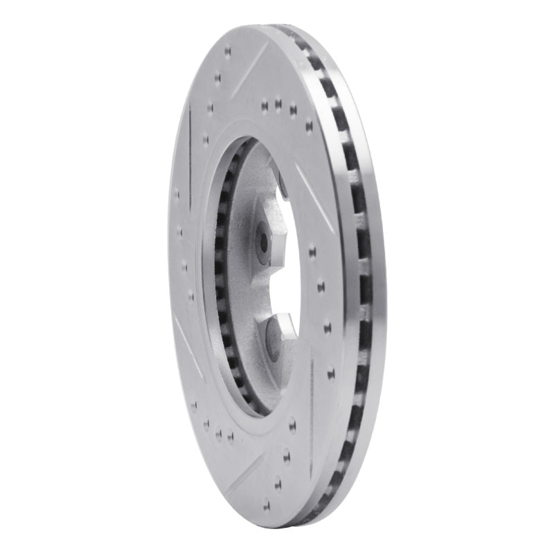 R1 Concepts R1 85-97 Nissan D21 Pickup RWD (4 Cyl Excl HD) Front Right Drill & Slot Silver Brake Rotor