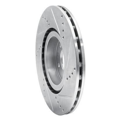 R1 Concepts R1 91-20 Alfa Romeo 164 Front Left Drilled & Slotted Silver Brake Rotor