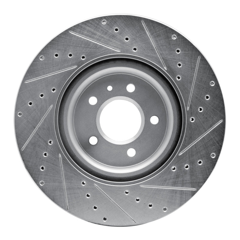 R1 Concepts R1 16-20 Buick Regal Sportback Front Left Drilled & Slotted Silver Brake Rotor