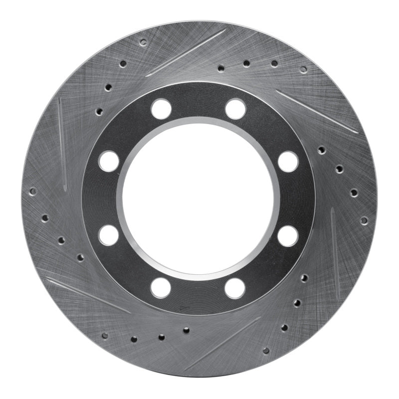 R1 Concepts R1 71-91 Chevrolet K20 Pickup Front Left Drilled & Slotted Silver Brake Rotor