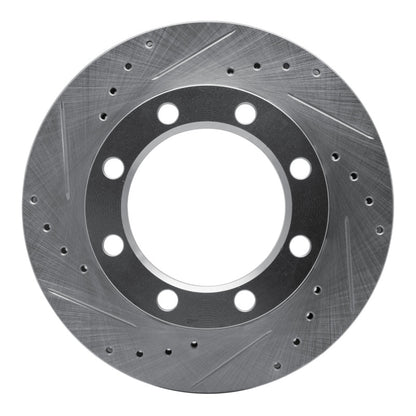 R1 Concepts R1 71-91 Chevrolet K20 Pickup Front Left Drilled & Slotted Silver Brake Rotor
