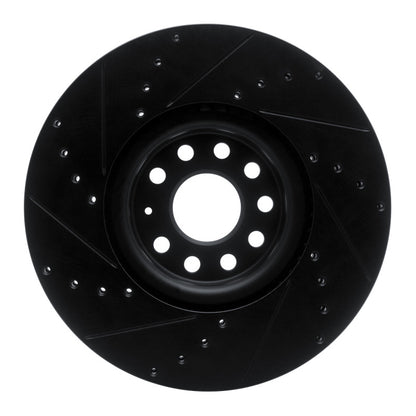 R1 Concepts R1 18-25 Volkswagen ATLAS Front Right Drilled & Slotted Black Brake Rotor