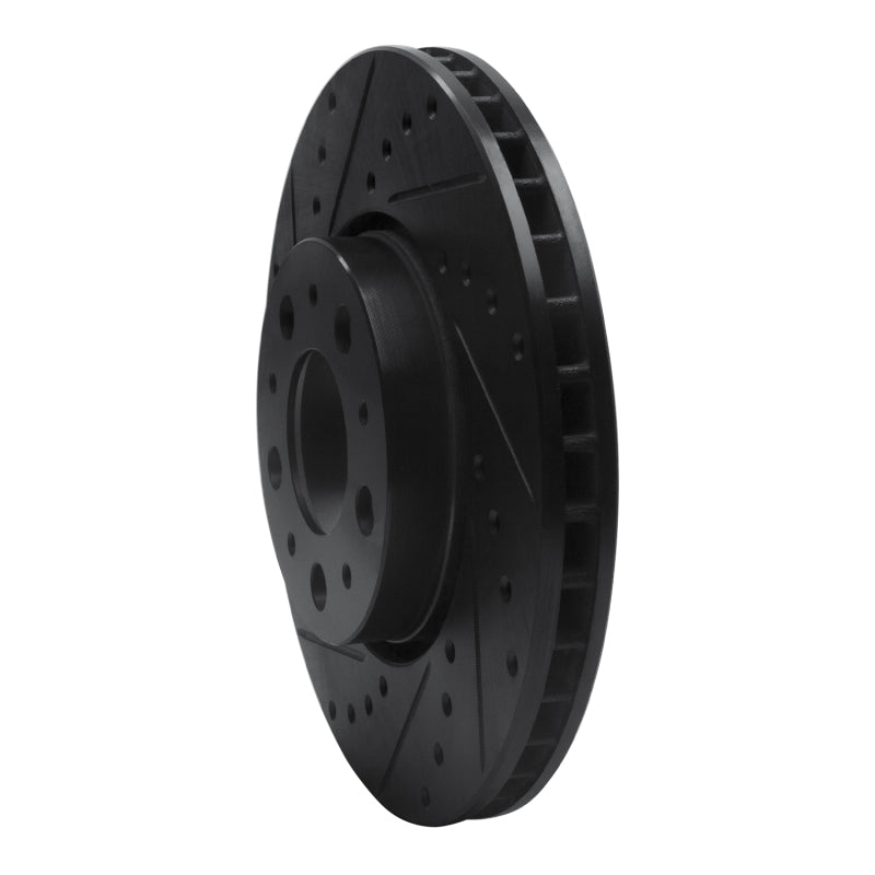 R1 Concepts R1 99-09 Volvo XC70 Front Left Drilled & Slotted Black Brake Rotor