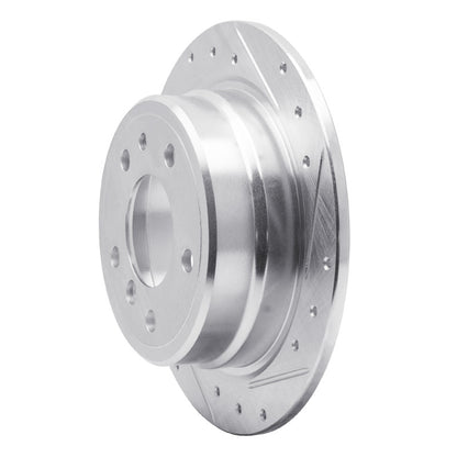 R1 Concepts R1 81-86 BMW 733I Rear Right Drilled & Slotted Silver Brake Rotor