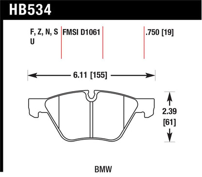Hawk Performance Hawk 08-12 BMW 128i /06 325i/325Xi /07 328i/328Xi /06 330i/330Xi Front DTC-70 Race Brake Pads