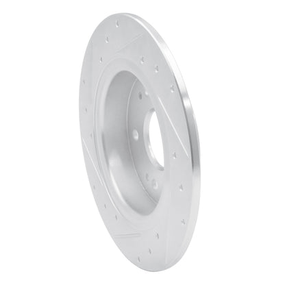 R1 Concepts R1 16-16 Honda CR-Z Rear Right Drilled & Slotted Silver Brake Rotor