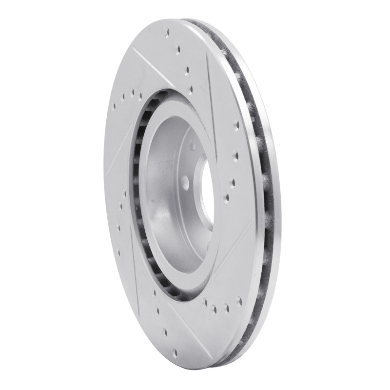 R1 Concepts R1 2012-2019 Fiat 500 (USA/Canada) Front Left Drilled & Slotted Silver Brake Rotor