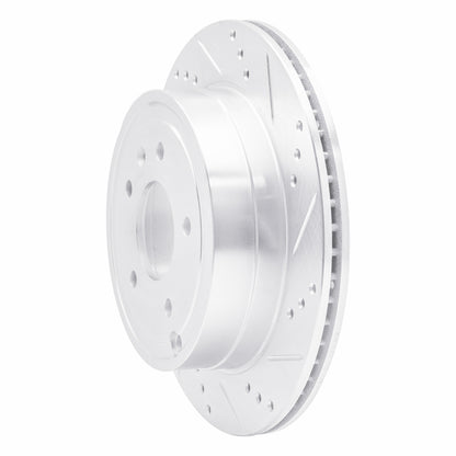 R1 Concepts R1 07-15 Chevrolet CAPTIVA Rear Right Drilled & Slotted Silver Brake Rotor